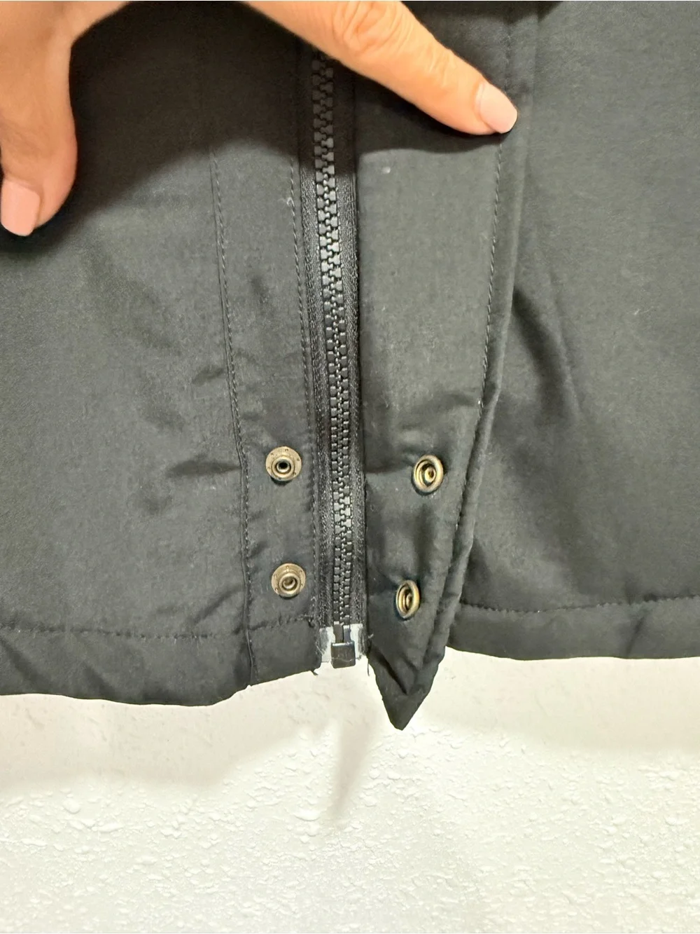 Levi's Dark Gray Quilted Vest with Yellow Trim S